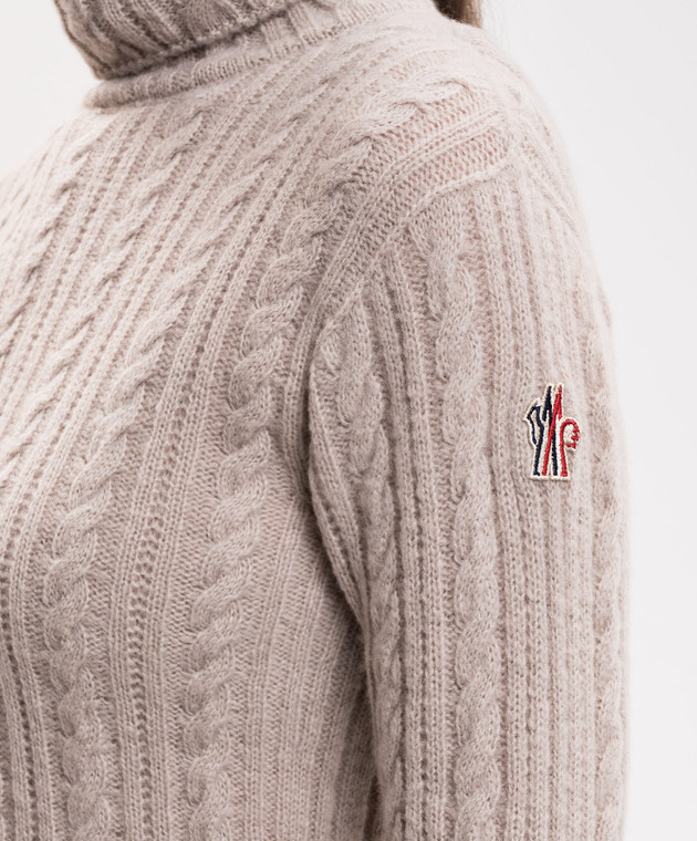Moncler Grenoble Бежевый свитер с шерстью L20989F00005N0625 изображение 5