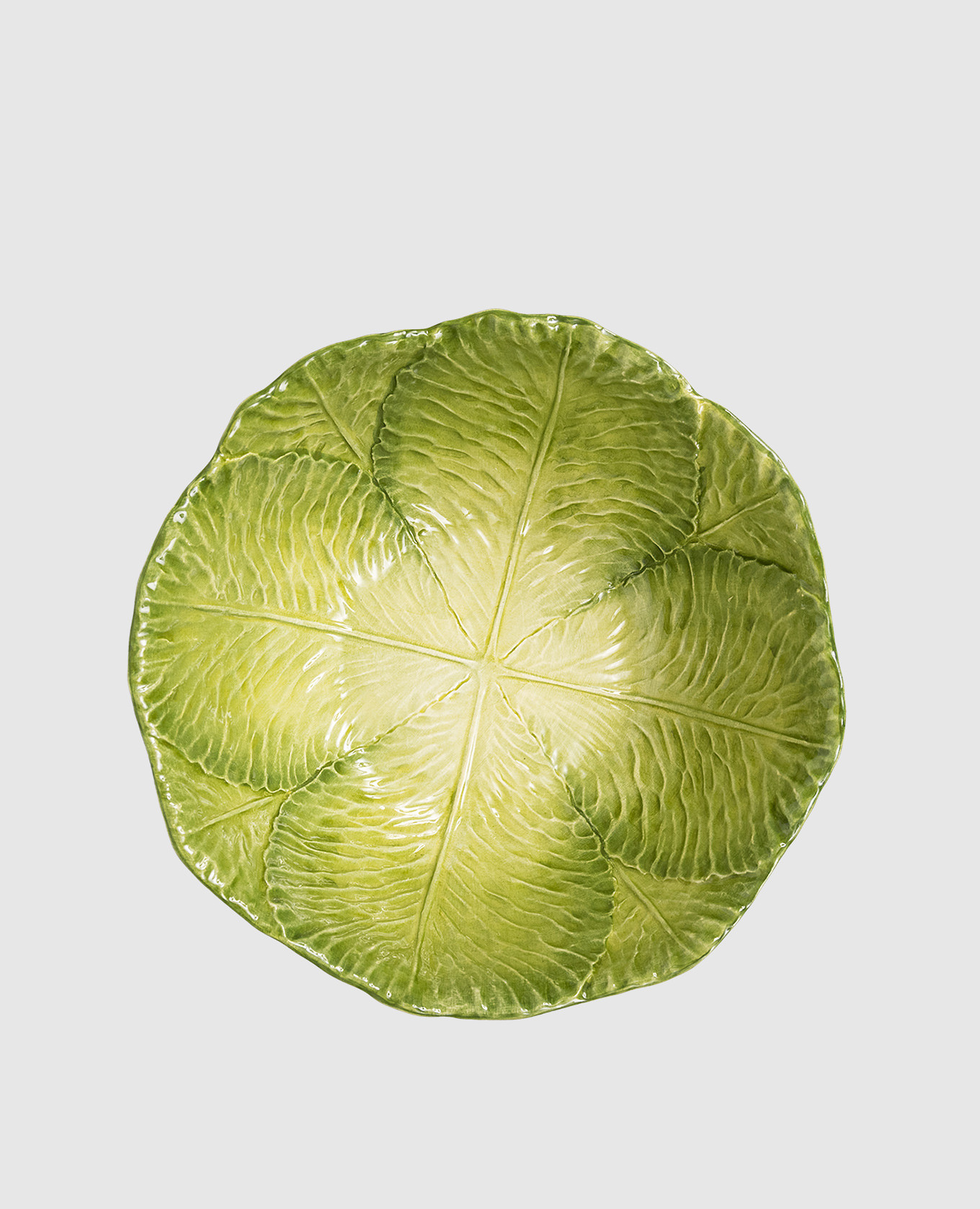 

Зеленая керамическая салатница Cabbage, Зеленый, Посуда