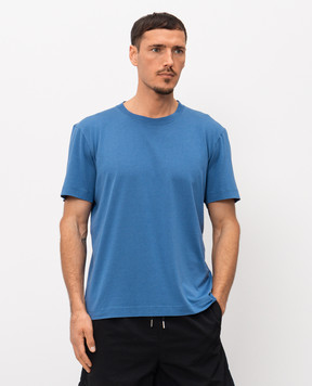 CDLP Синя футболка прямого крою MTO016012101