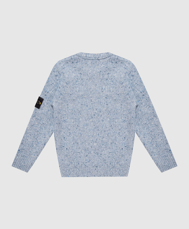Stone Island Детский синий свитер с шерстью L2S165100005S0M191012 изображение 2
