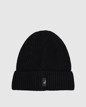 Moncler Grenoble ENFANT Дитяча чорна шапка з вовни L29573B00002M1241