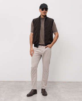 Brunello Cucinelli Бежеві джинси з патчем логотипа M237PX1290