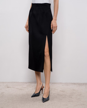 Thierry Mugler Черная юбка из шерсти 26P1JU05821020