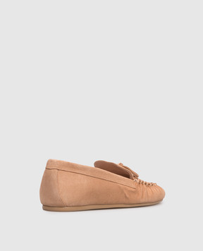 Stuart Weitzman Бежеві замшеві балетки Britt SM414