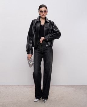 Versace Черная кожаная куртка 10228131A16885