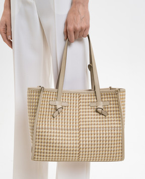 Gianni Chiarini Бежевая сумка-тоут Marcella в узор BS6849COMMMSQ