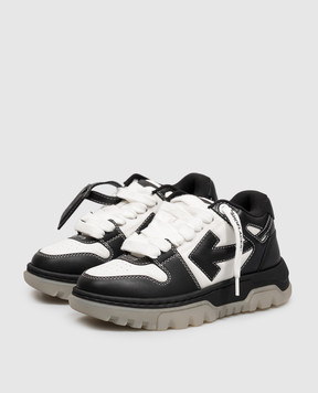 Off-White Чорні шкіряні кросівки OOO Chunky OF05743001
