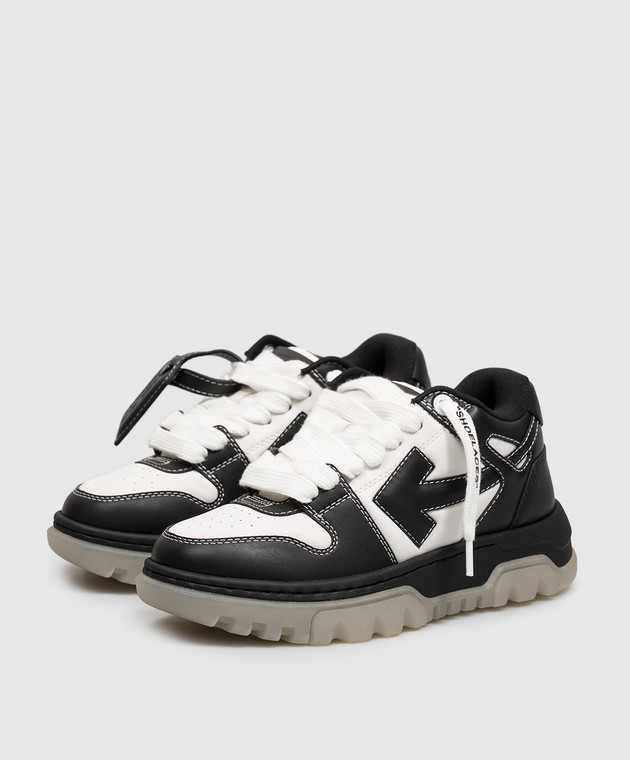 Off-White Чорні шкіряні кросівки OOO Chunky OF05743001 зображення 2
