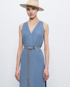 Brunello Cucinelli Коричневий замшевий пояс M0DVLC128