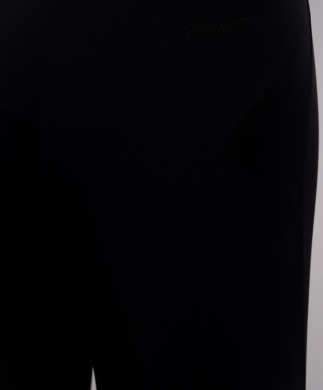 Vetements Черные леггинсы со штрипками WH27LG129B изображение 5