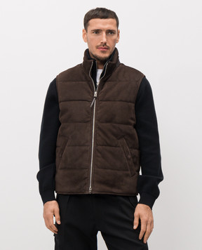 Tom Ford Коричневий замшевий жилет LGQ003LMS029