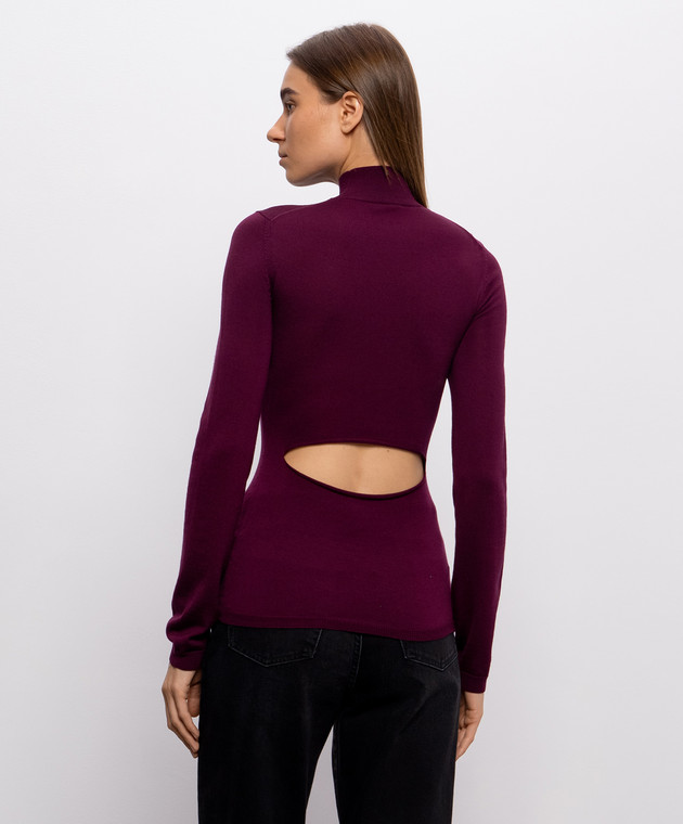 Jil Sander Бордовый гольф из шерсти J02GP0280J14872 изображение 4