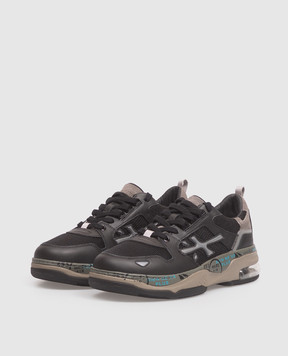 Premiata Черные комбинированные кроссовки Drake с логотипом DRAKE