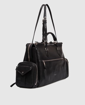 Dolce&Gabbana Черная кожаная сумка Vittoria с логотипом BB7863AW118