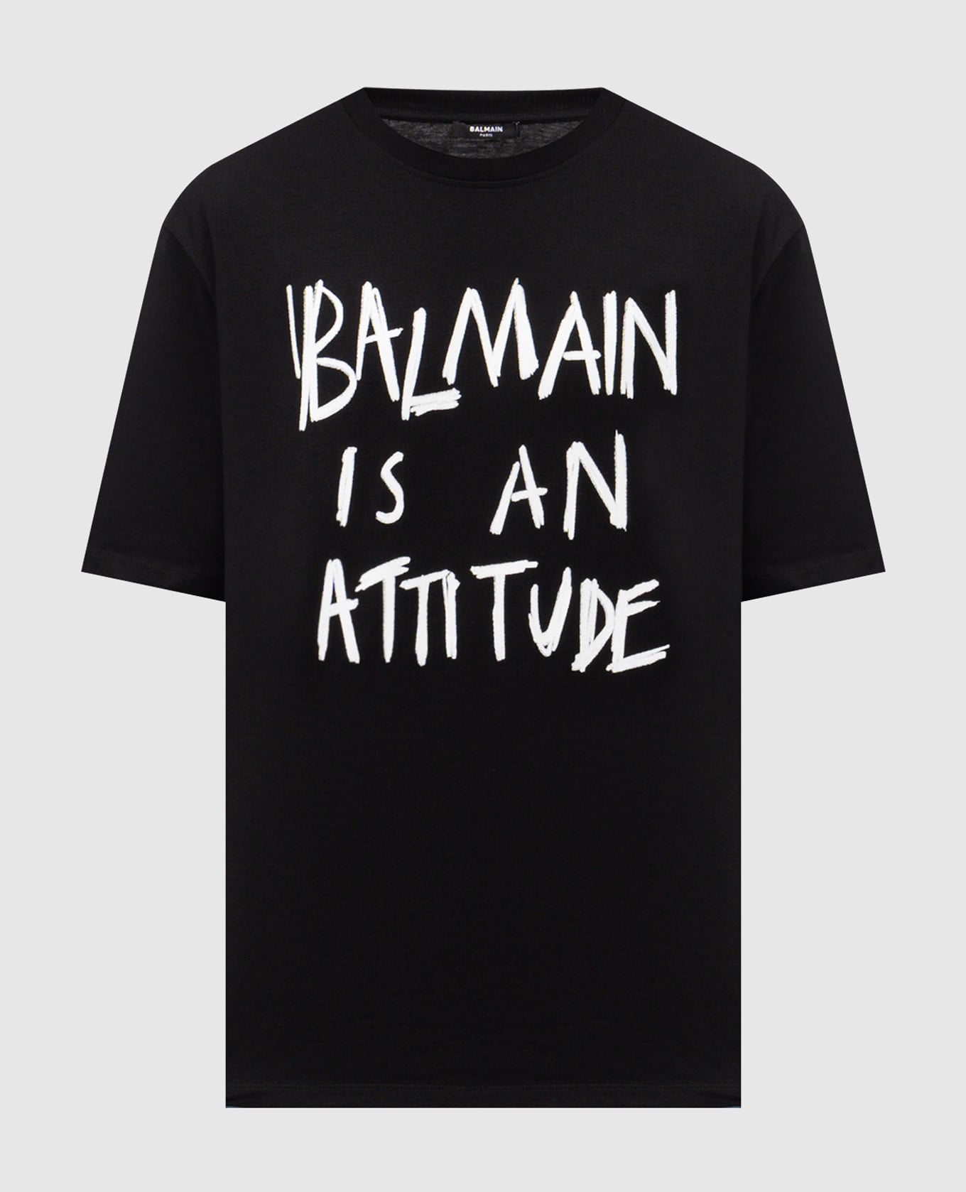 Черная футболка с принтом логотипа