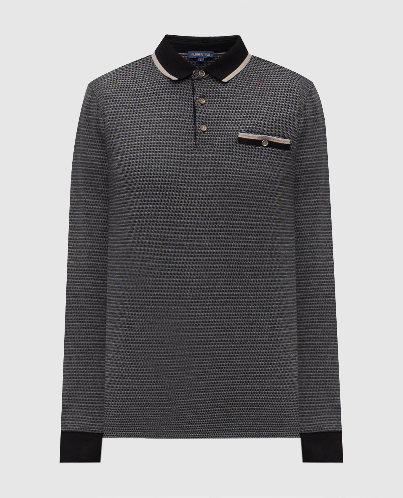 

Серое поло в узор, Серый, Поло