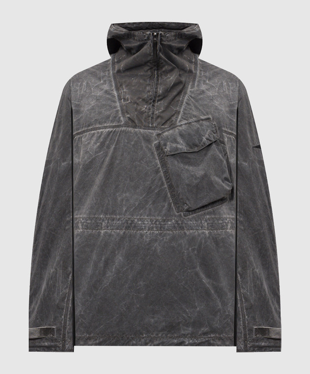 Stone Island Серый анорак с брендовой вышивкой L2S15Q100035S00V1