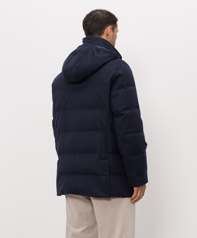 Brunello Cucinelli Синій пуховик з вовни MM4701823 зображення 4
