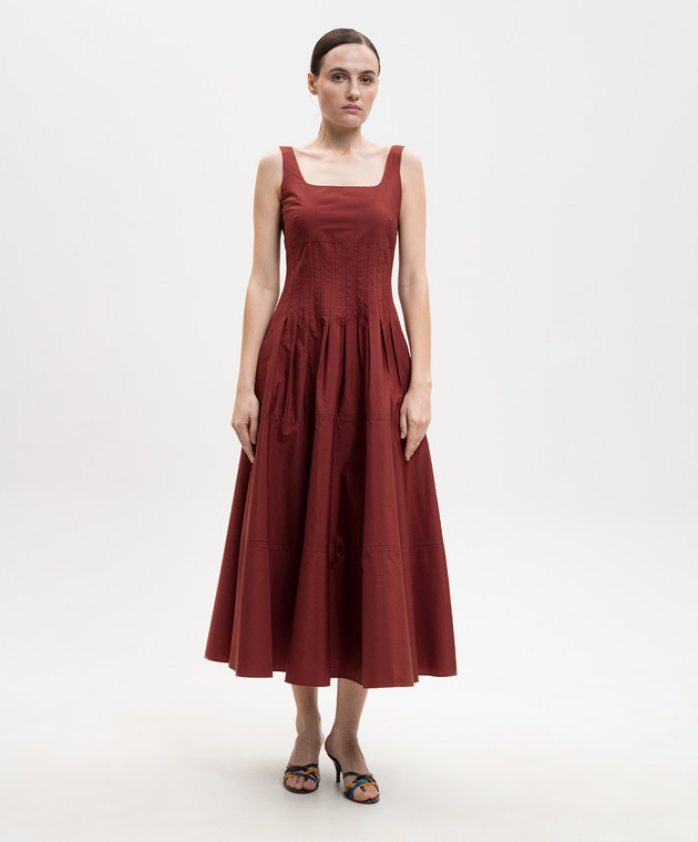 Max Mara Терракотовое платье FELTRE MSTFELTRE изображение 3