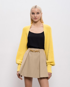 Balmain Жовтий кардиган з гравіюванням логотипа GF1KL275KJ39