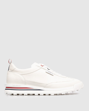Thom Browne Белые кожаные кроссовки Varsity MFE018BL0064