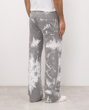 Maison Margiela MM6 Серые спортивные брюки с пинтом логотипа S62KB0263S25337