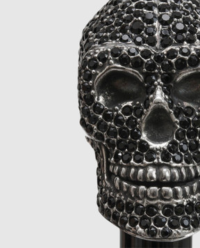 Pasotti Серебристый рожок Skull Swarovski PFPEXXF107SW