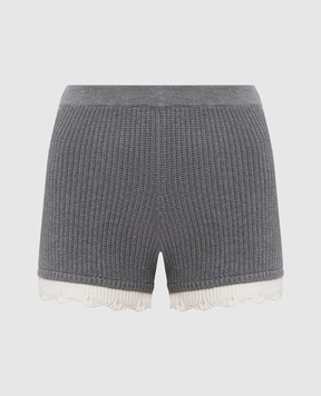 Twinset Серые шорты с шерстью 262AP3042