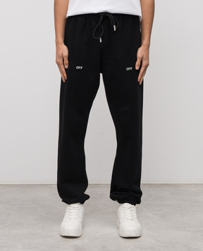 Off-White Черные джогеры Newspaper Arrow 44MCH057F5F001