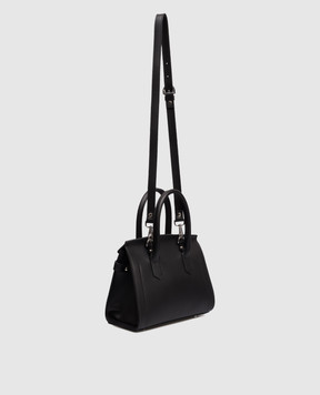 Gianni Notaro Чорна шкіряна сумка-сетчел Ruga 414RUGANIKEL