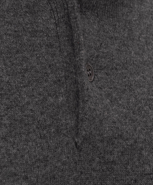 Brunello Cucinelli Поло серого цвета из кашемира M2200295 изображение 5