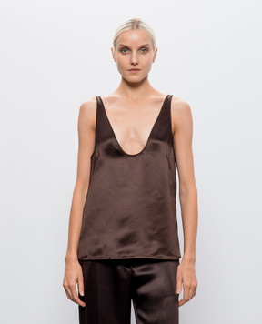 Tom Ford Коричневый топ из шелка TS2179FAX1868
