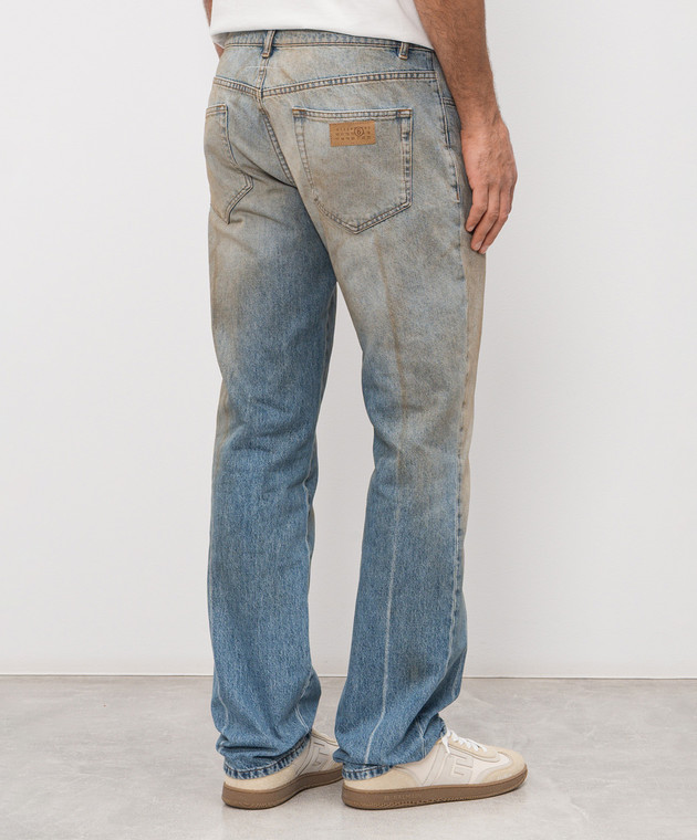 Maison Margiela MM6 Блакитні джинси з вінтажним ефектом SH2LA0055M30055 зображення 4