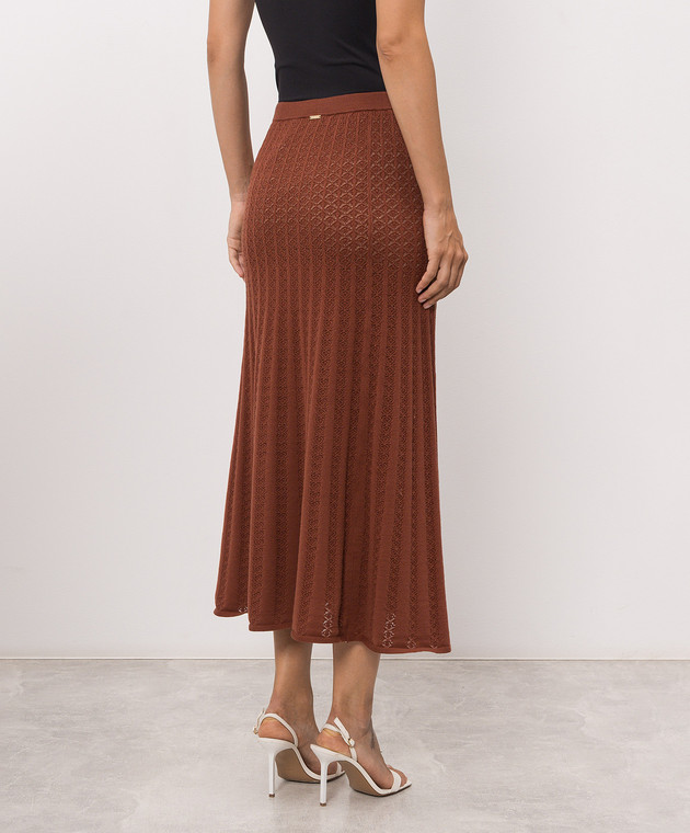 Twinset Коричневая юбка миди 262TP3122 изображение 4