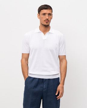 Pini Parma Белое поло из хлопка POLOVWHITE