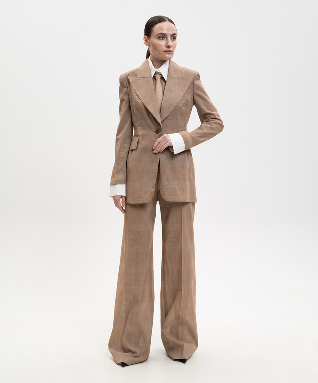 Ermanno Scervino Коричневі штани в клітинку D486P716WJV зображення 2