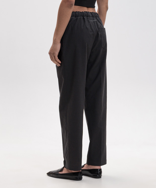 Maison Margiela MM6 Черные брюки с шерстью S52KA0485M36006 изображение 4