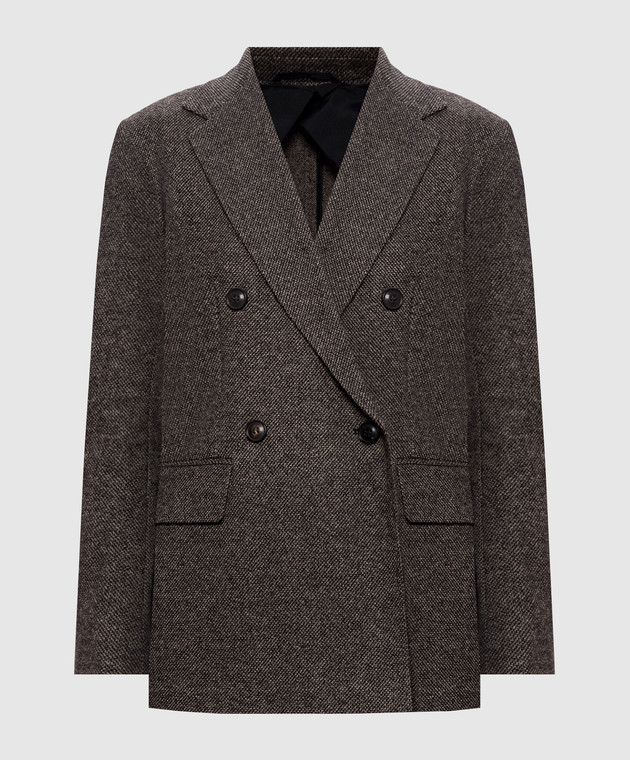 Max Mara Коричневый двубортный жакет CRESTA MSTCRESTA