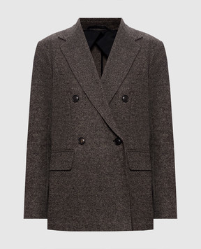 Max Mara Коричневый двубортный жакет CRESTA MSTCRESTA