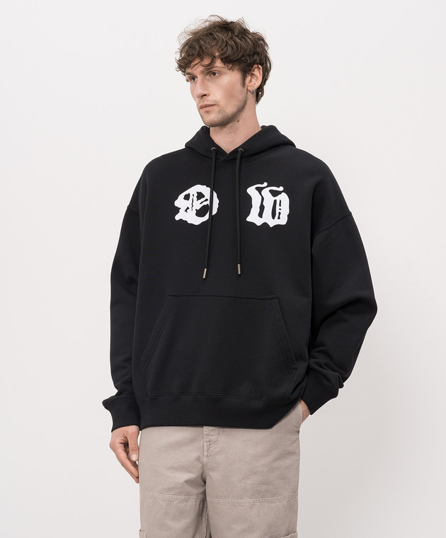 Off-White Черные худи с принтом Palace Arrow 44MBB085Z26F001 изображение 3