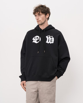 Off-White Чорне худі з принтом Palace Arrow 44MBB085Z26F001