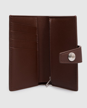 Brunello Cucinelli Коричневый кожаный портмоне MWZNBU439