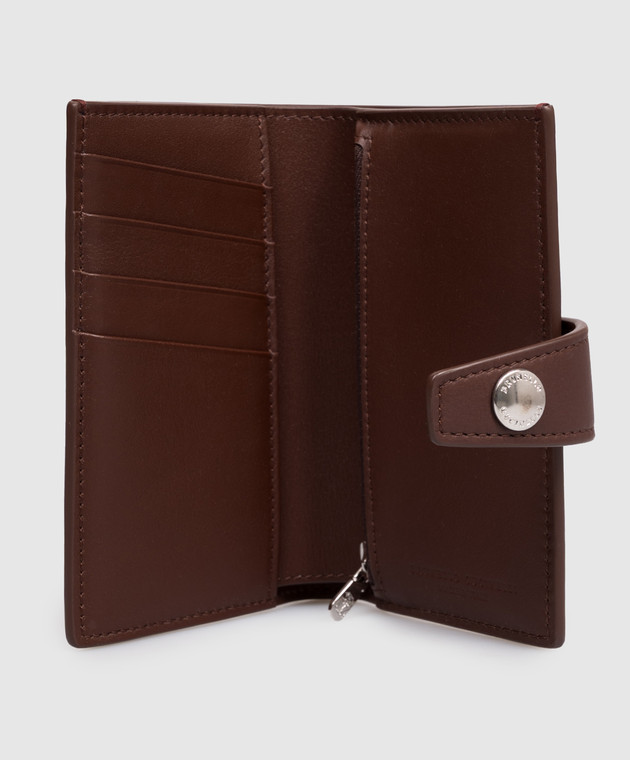 Brunello Cucinelli Коричневый кожаный портмоне MWZNBU439 изображение 3