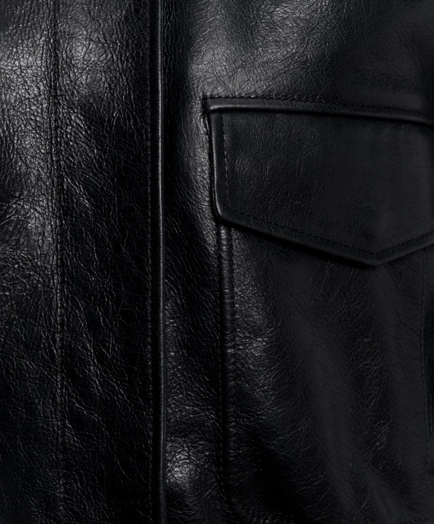 Tom Ford Чорна шкіряна куртка CSL805LEX476 зображення 5