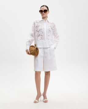 Max Mara Белая рубашка CALI из рамы с вышивкой MSTCALI
