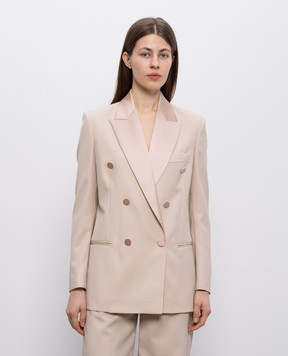 Dondup Рожевий двобортний жакет з вовною DJ745WFH188DXXXC