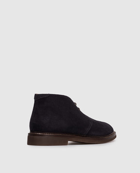 Brunello Cucinelli Синие замшевые дезерты Chukka MZUPEAE817