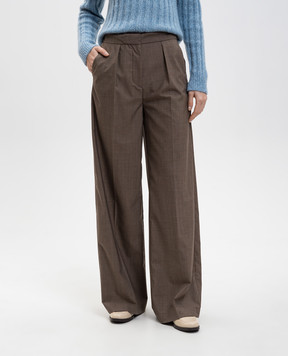 JOSEPH Коричневые брюки Alanel из шерсти JF009406