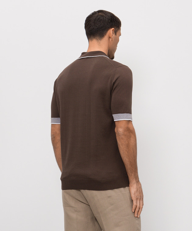 Peserico Коричневе поло R59478F149173N зображення 4