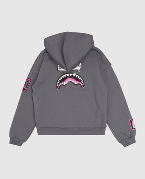 Sprayground Дитяча сіра спортивна куртка Shark in Japan SPY1554GGREY